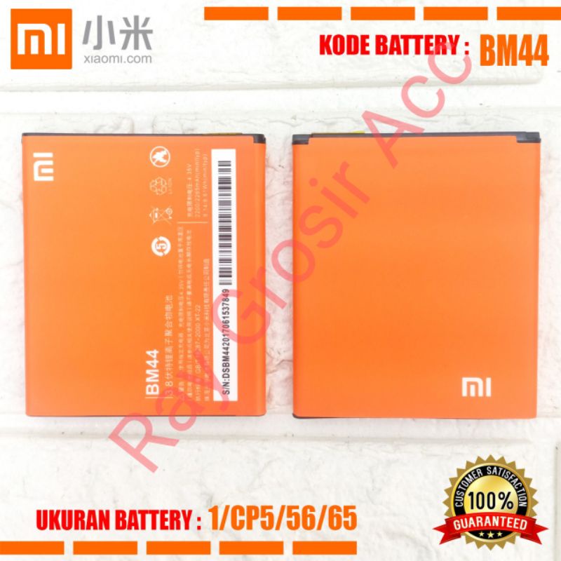 Baterai Original Xiaomi BM40 , BM41 , BM44 , Redmi 2 , Redmi 2S BM 44