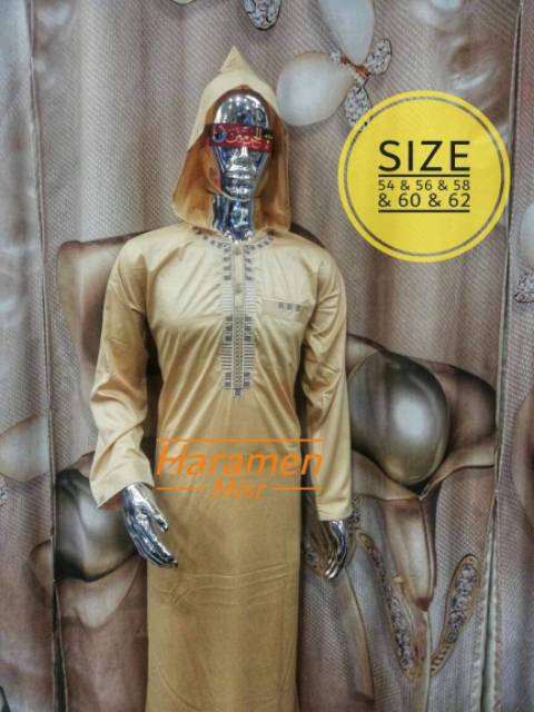 Jubah pria hoodie Daffa Al haromain mesir import premium