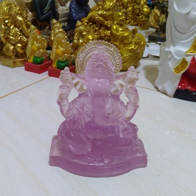 Ganesha miniatur patung pajangan souvenir ganesha bening transparan PATUNG GANESHA/GANESHA MINI/GANE