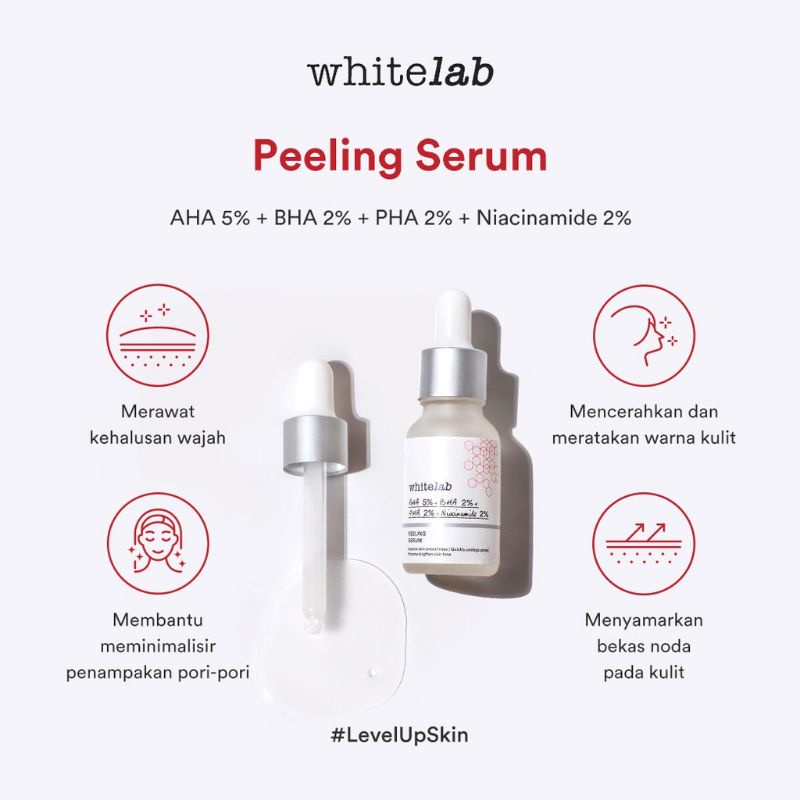 WHITELAB PEELING SERUM AHA 5%+BHA 2%+PHA 2% + Niacinamide 2%