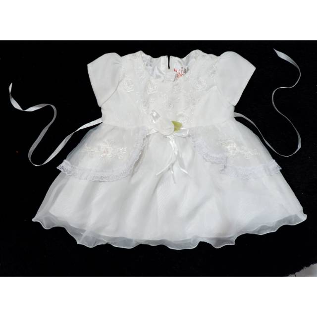 Gaun bayi putih baju lebaran
