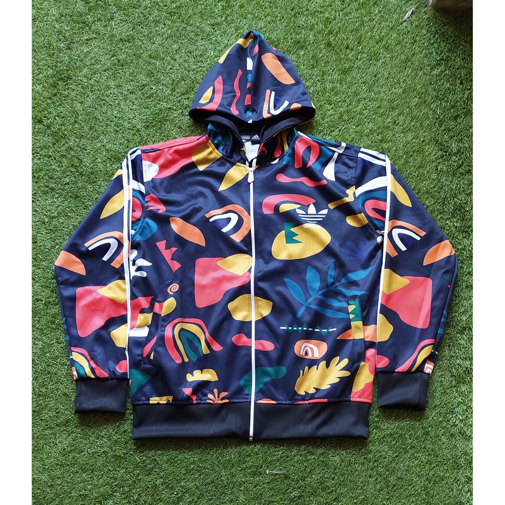 JAKET ADIDAS MOTIF BUNGA FULL PRINTING