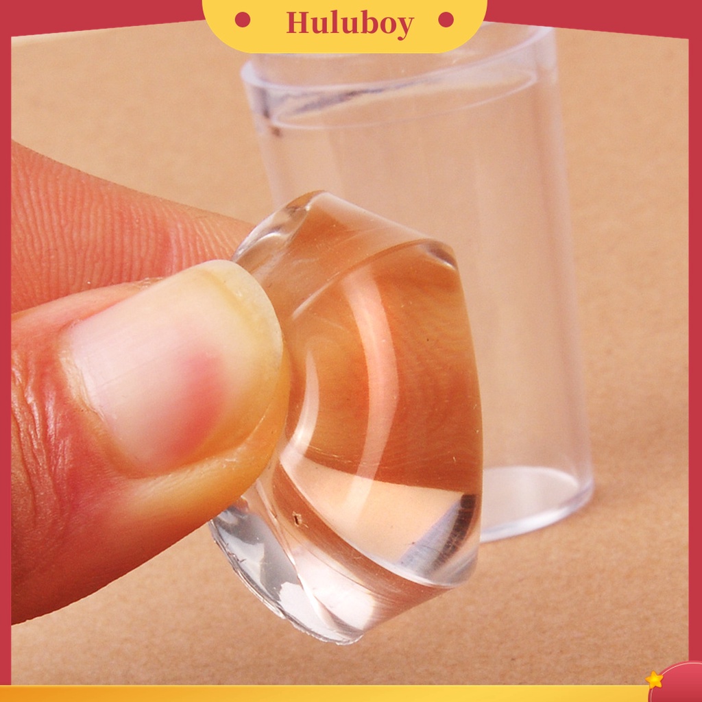 Huluboy Huluboy♡ 3pcs / Set Kepala Stempel Transfer Kuku Bahan Silikon Elastisitas Tinggi Untuk Manicure