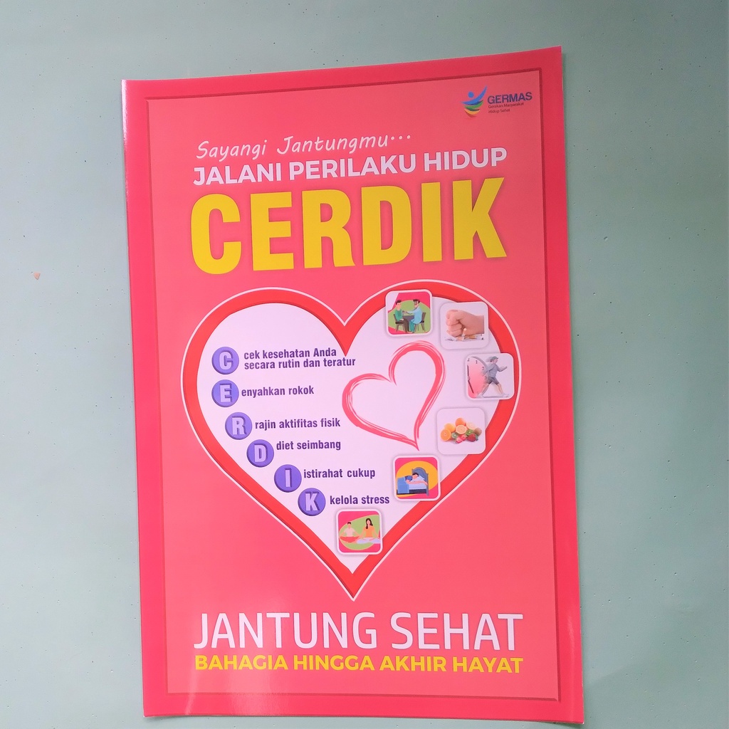 Jual Poster Jantung Sehat, Poster Prilaku Hidup Cerdik | Shopee Indonesia