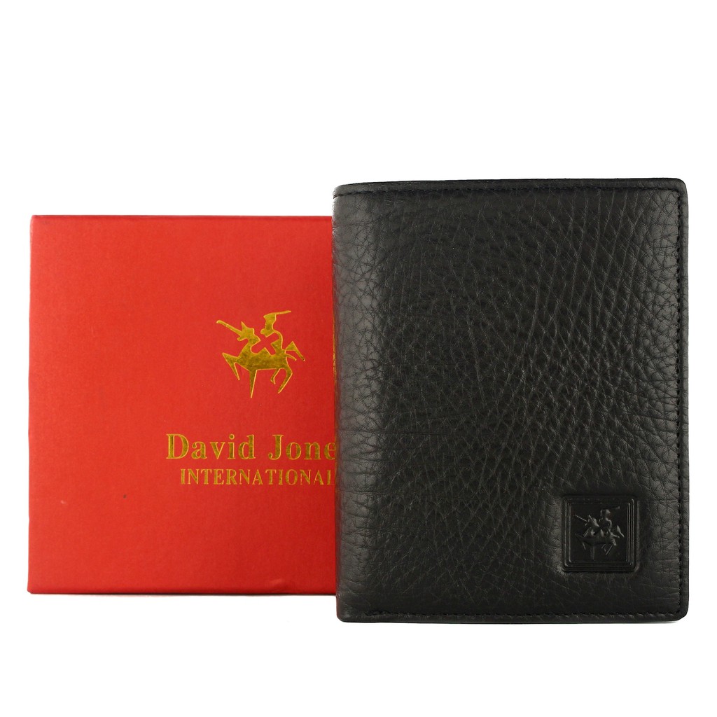 TOKOKOE - Dompet Pria model Berdiri bahan Kulit Premium Dompet Lipat - David Jones 50-05 Black