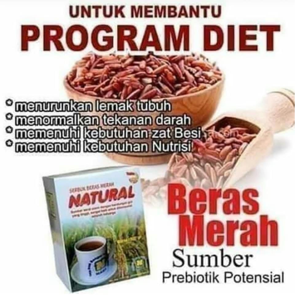 

SERBUK BERAS MERAH NATURAL 500gr,Minuman Berserat Tinggi SBMNB