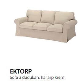 Sofa ektorp 3 seater/ektorp 2 seater/Ektorp chaise longe FREE GIFT-KREM HALLARP