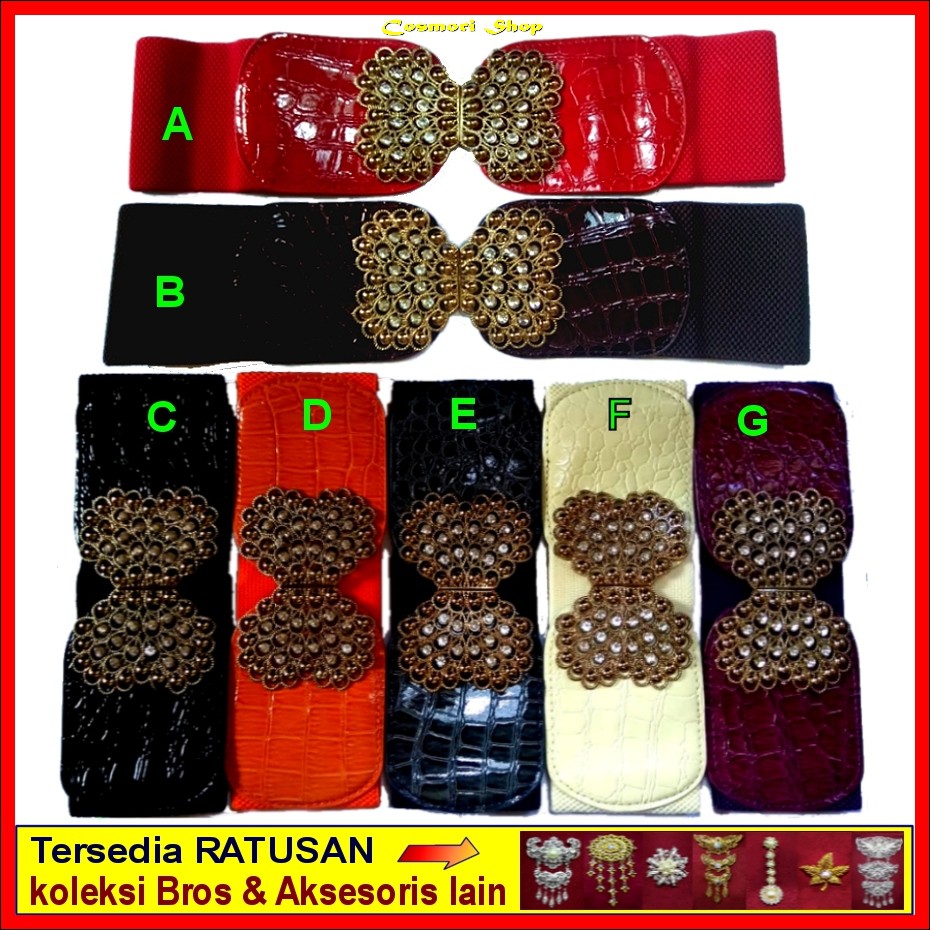 Gesper Fashion Cewek Ikat Pinggang Sabuk Rantai Wanita Gold Belt Korea ban fashion permata per