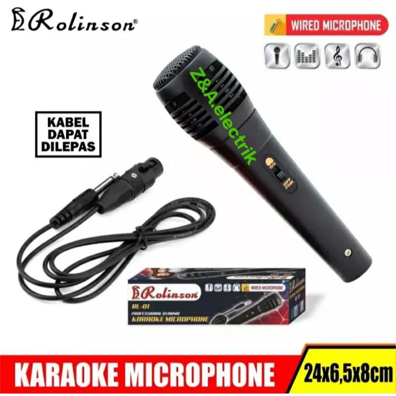 MIC RL-01 Mic Kabel Murah Rolinson MICROPHONE