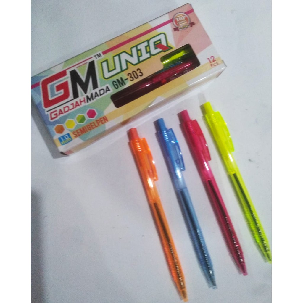 Jual Ballpoint / Pulpen GM Cetek ( Casing Warna Tinta Hitam ) | Shopee ...