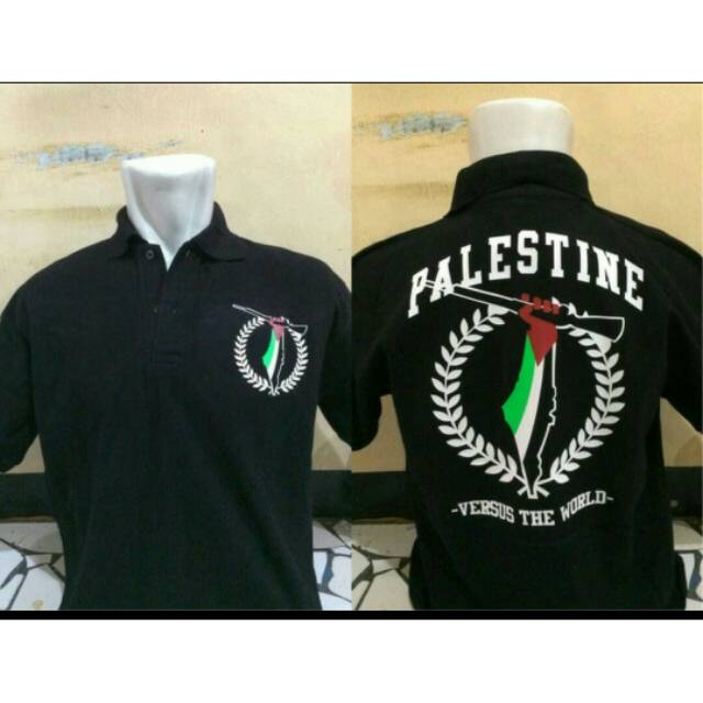 Baju Kaos Polo shirt Palestine Kaos kerah  Palestina