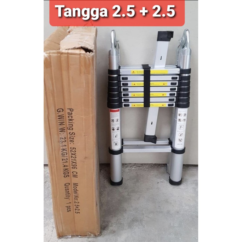 Tangga Double Teleskopik 2.5+2.5 5 M Telescopic MOLLAR