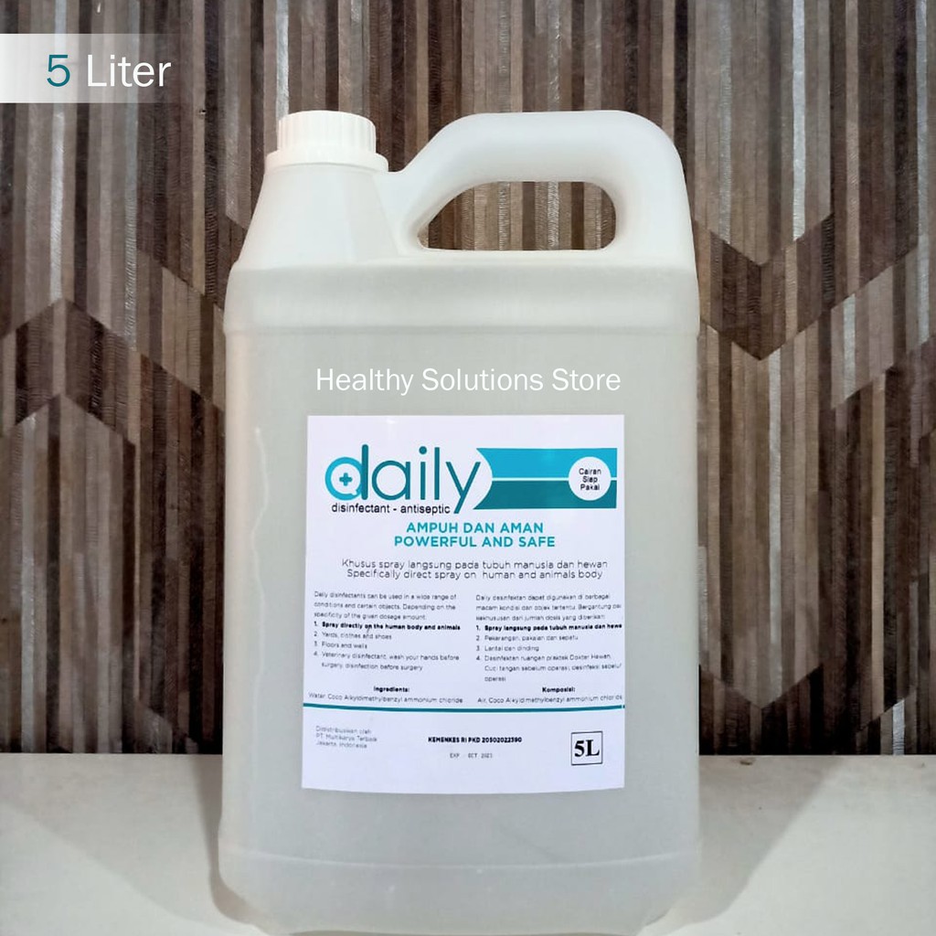 DESINFEKTAN DAILY REGULER 5 LITER KHUSUS KIRIM VIA EKSPEDISI