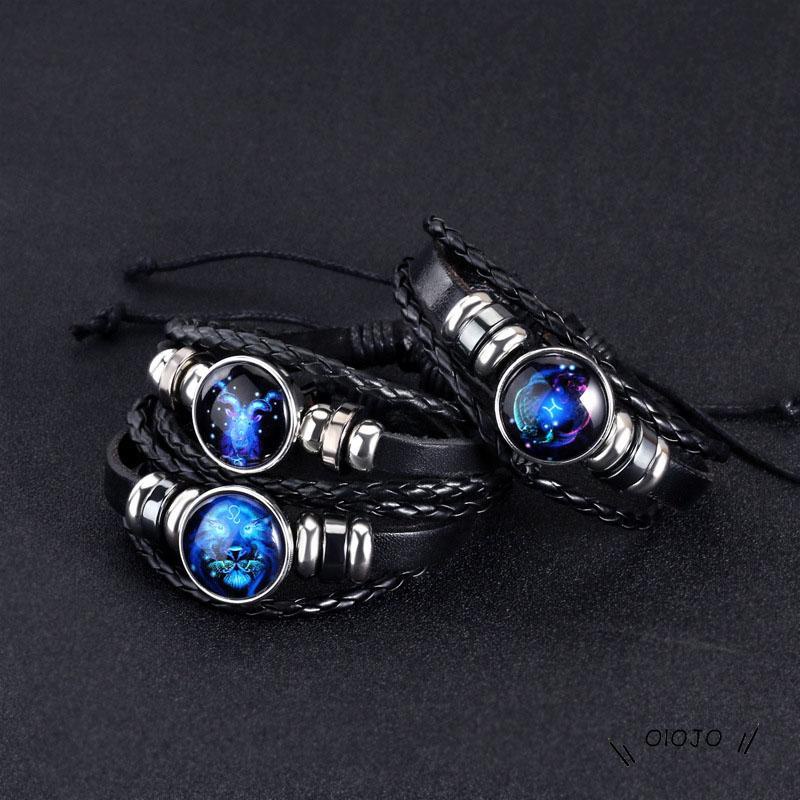 【COD】Gelang Konstelasi Gelang Tangan Dua Lapis Motif Rasi Bintang Luminous Untuk Pria / Wanita