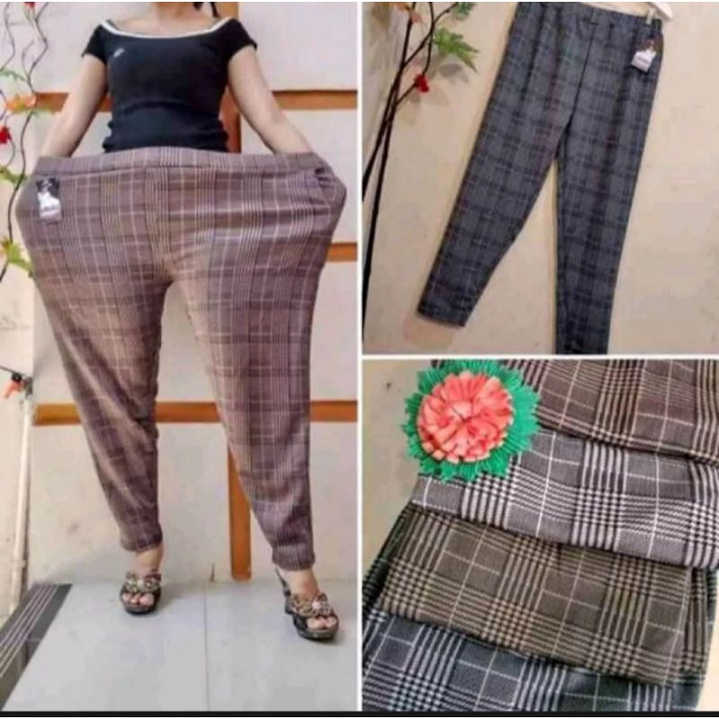 celana Panjang wanita // Celana Kotak kekinian Muat BB 90kg // celana hits ootd  // Clana Lilac