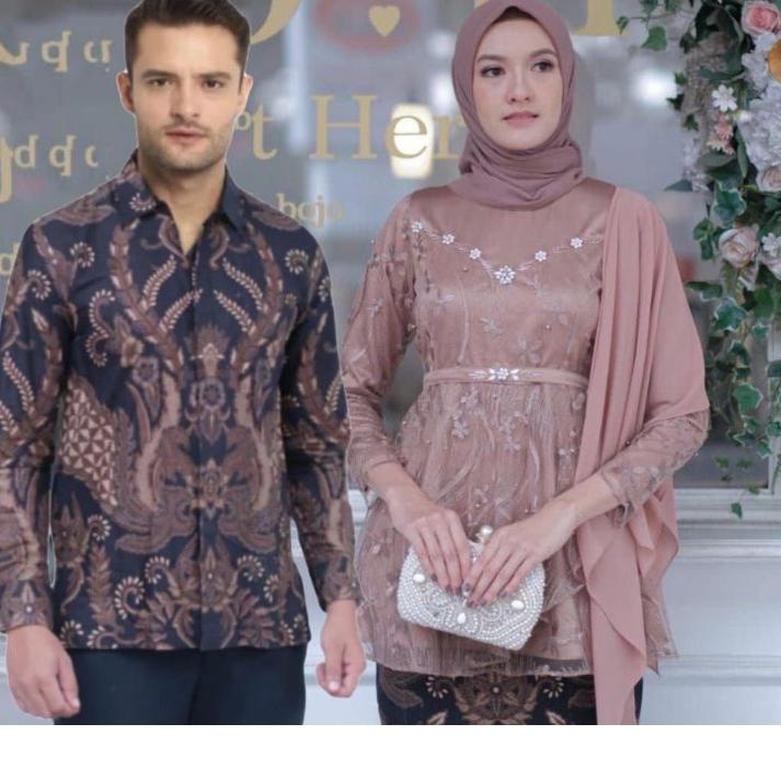 Harga Termurah Kebaya brukat lamaran baju couple kondangan batik couple moderen