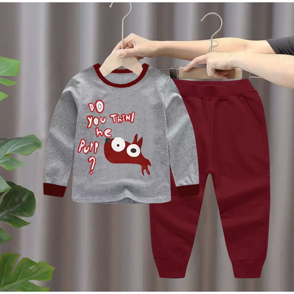 SETELAN ANAK UNISEX KARAKTER / PIYAMA ANAK KAOS PREMIUM SETELAN ANAK LAKI LAKI BAJU ANAK PEREMPUAN 1-5THN