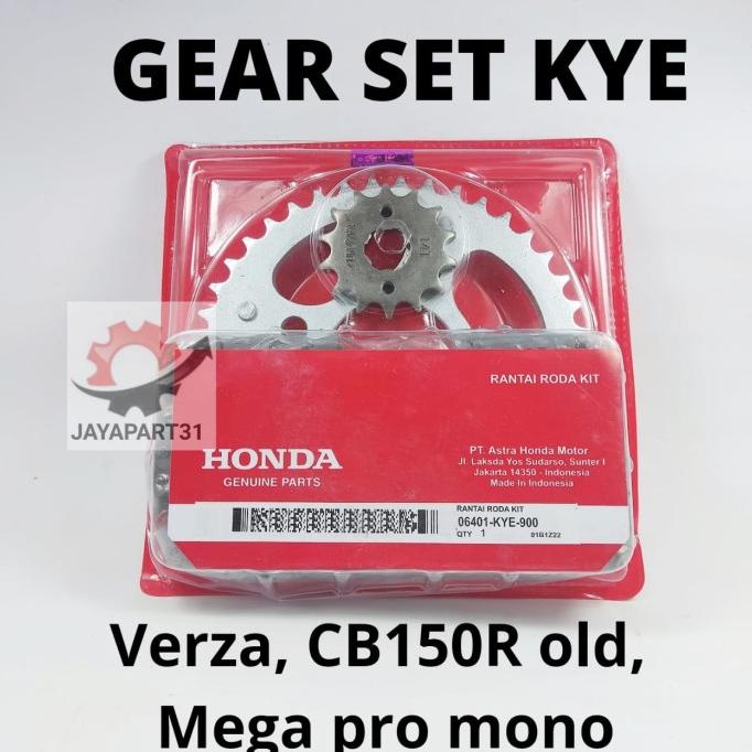 GEAR SET + RANTAI HONDA MEGA PRO MONO VERZA CB150R OLD KUALITAS ORI