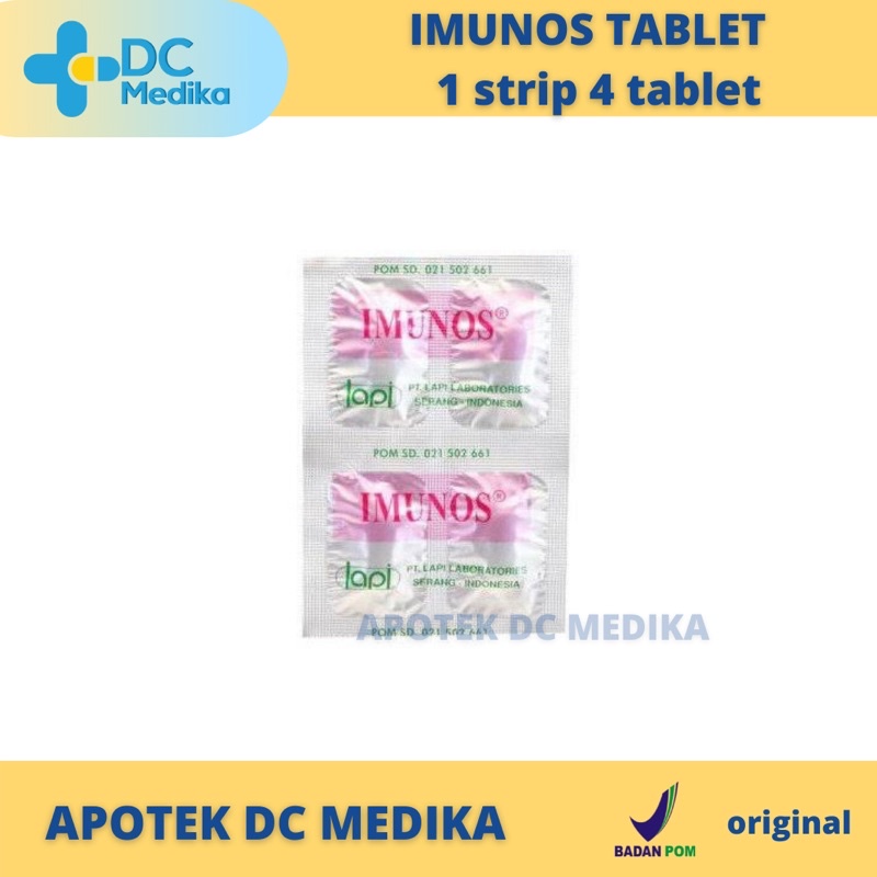 Imunos Strip 4 Tablet / Vitamin daya tahan tubuh