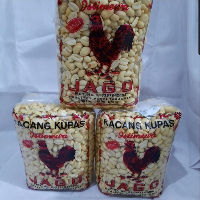 

MURAH Kacang Kupas cap " JAGO " MENTAH