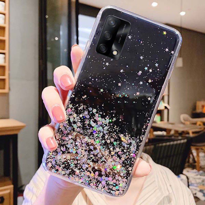 Oppo A16 A17 A54 A55 5G A74 4G A74 5G Casing Softcase Tpu Bahan Premium Glitter Glossy