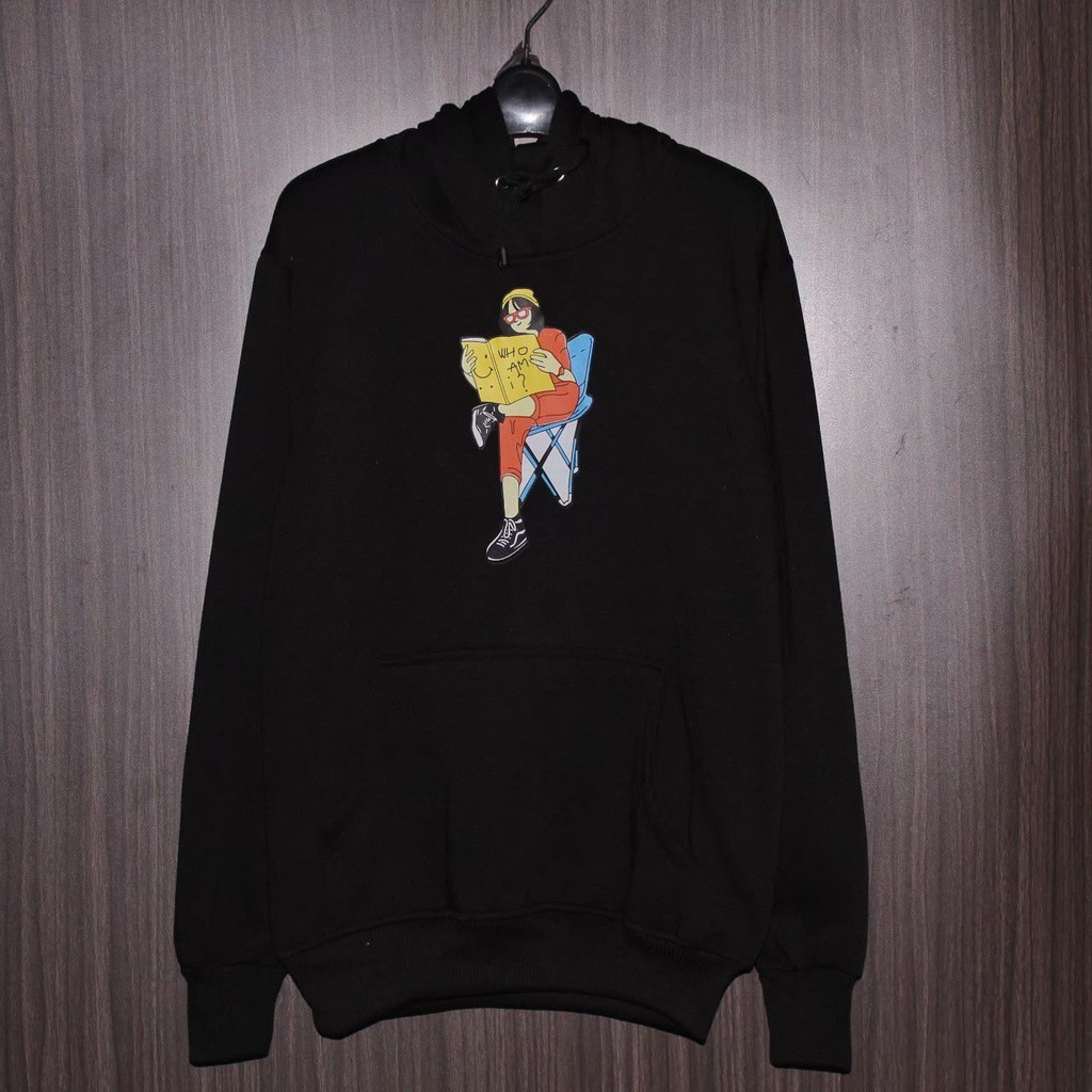 jaket sweater hoodie pria wanita UNITED HART STRIPE HITAM