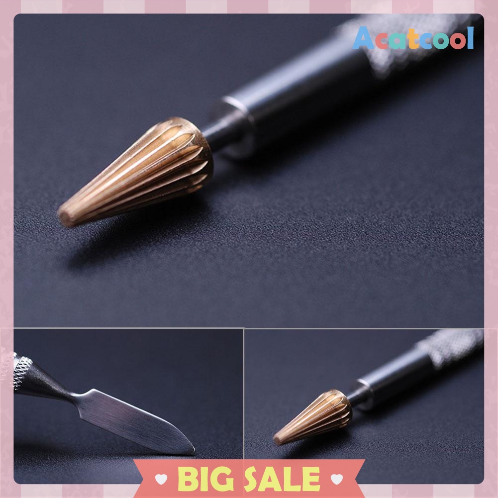 Dual-purpose 2 Brass Head Leather Edge Oil Gluing Dye Pen Paint Roller Tool