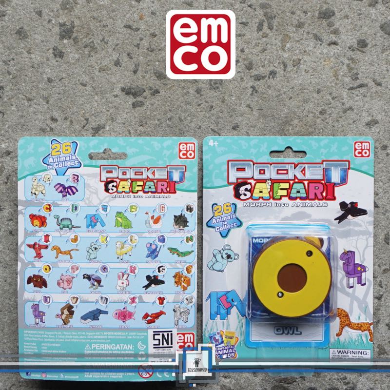 Emco Pocket Safari OWL Letter O Morphers Robot Animal