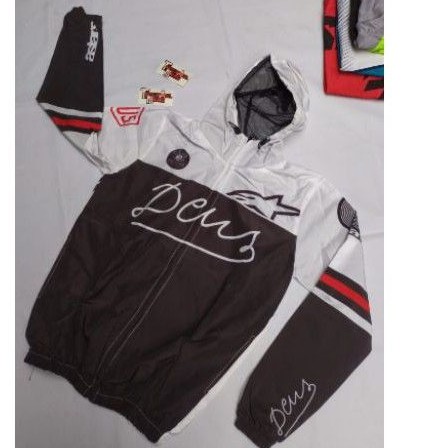 jaket trail jaket running MX Alpin putih hitam