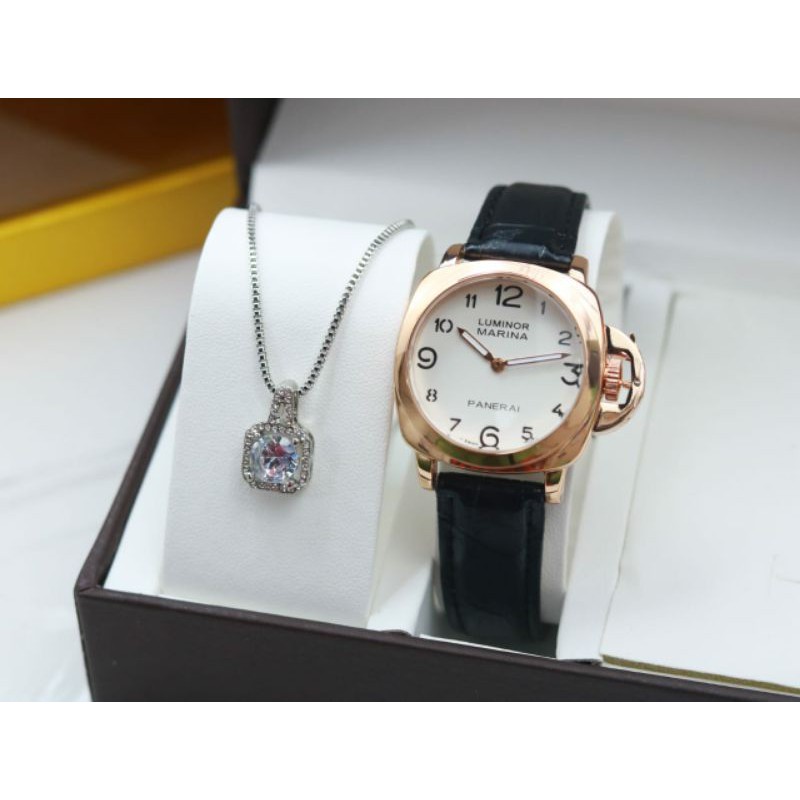 MURAH jam tangan import Luminor marina ladies free kalung