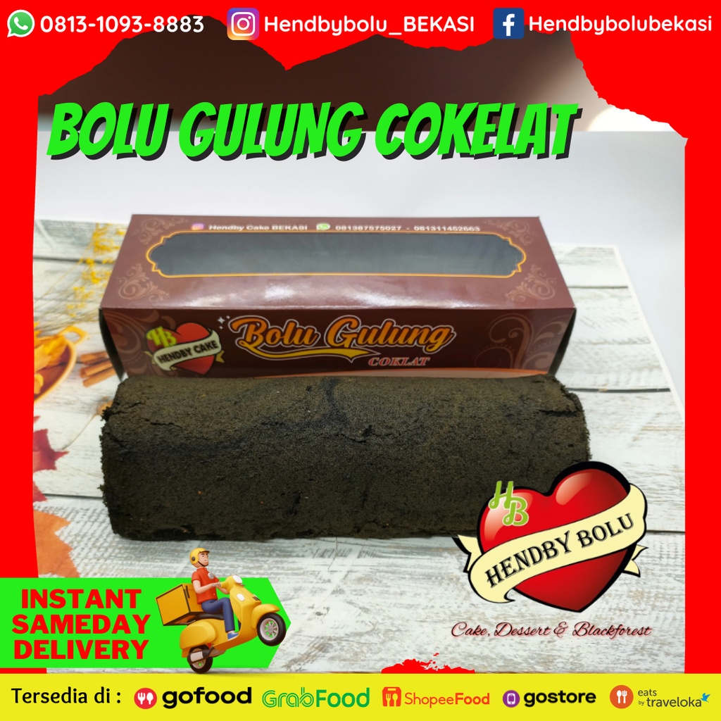 

Bolu Gulung Coklat Selai Strawberry