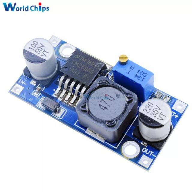 Buck Converter Modul 3.2 V-40 V untuk 1.25 V-35 V Regulator Tegangan LM2596 DC-DC adjustable daya st