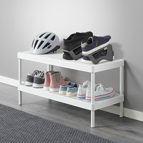 MURVEL Tempat sepatu 24x14x14cm abu abu