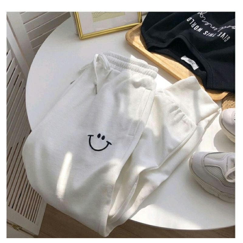 HF - Smile Pants / Celana Jogger Smile / Jogger SUNSIN / Celana Jogger Wanita / Celana Wanita Santai