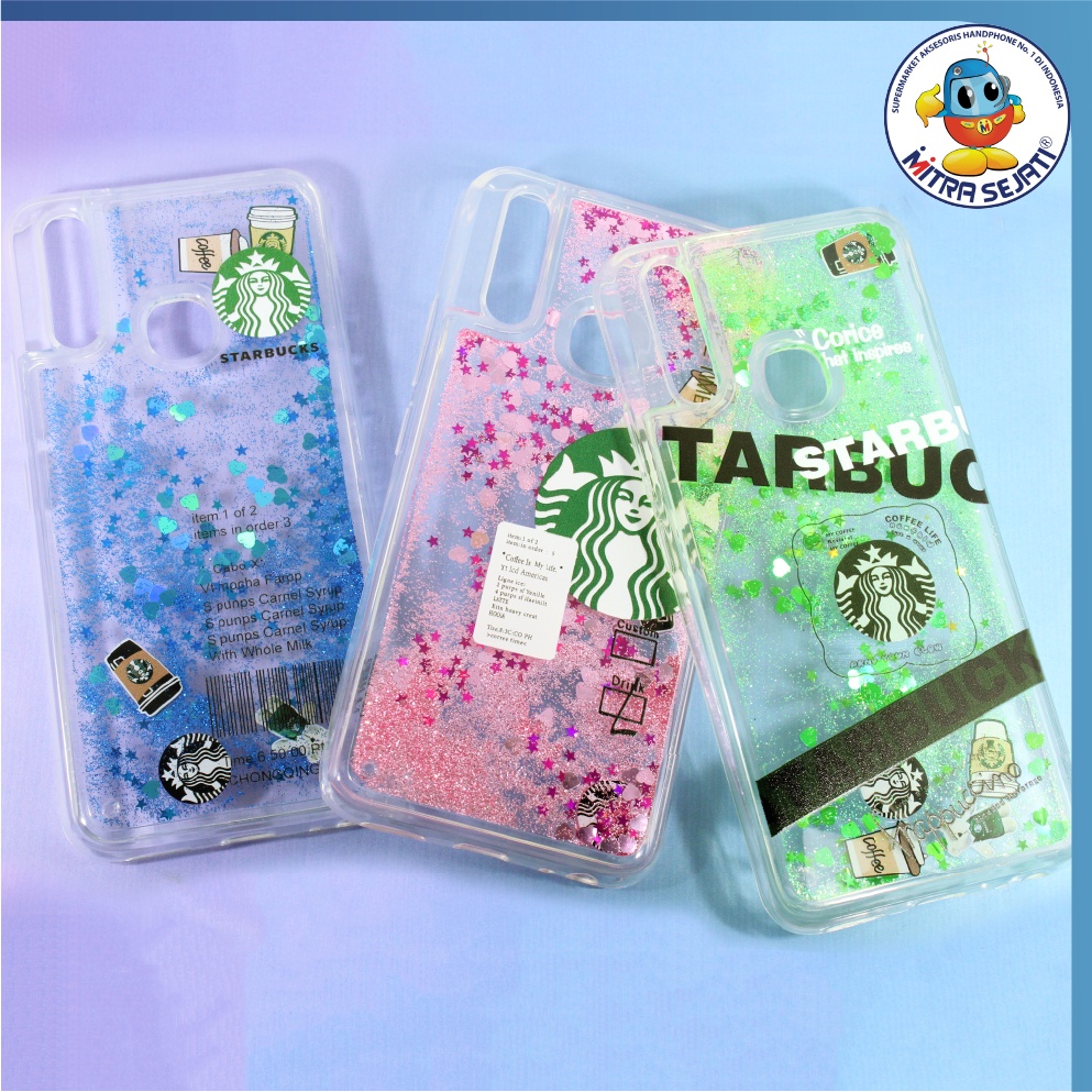 Case Casing TPU Glitter Starbucks untuk Realme 9 PRO/9i/C20/C21Y/C31/C35