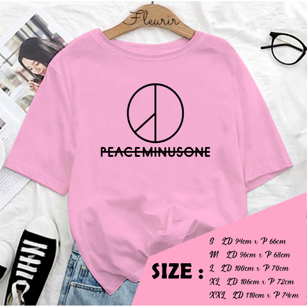 FLEURIR - KAOS PEACEMINUSONE GDRAGON KPOP KATUN KAOS OVERSIZE WANITA DEWASA