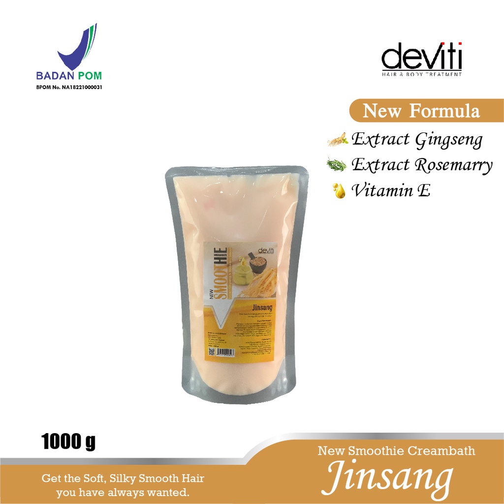 Deviti Refill Smoothie Creambath Jinsang Perawatan Menguatkan Akar Rambut 1Kg