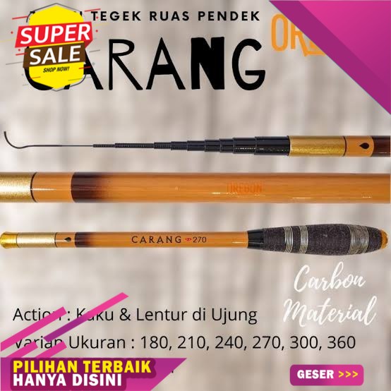 Joran/Tegek Oregon Carang 450CM / 4.5M | Full Carbon | Hard