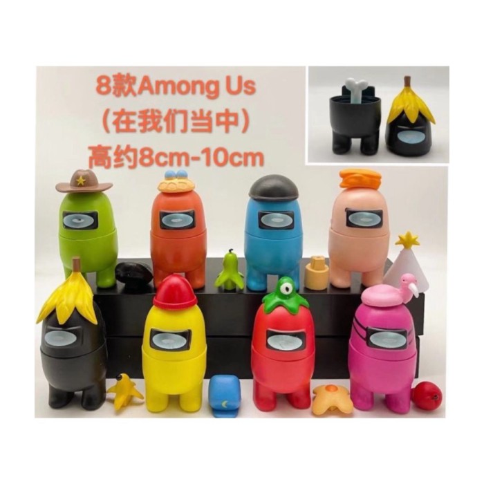 Mainan Figure anak Among us 1 set 8 pcs  Mainan Impostor Among us murah Berkualitas