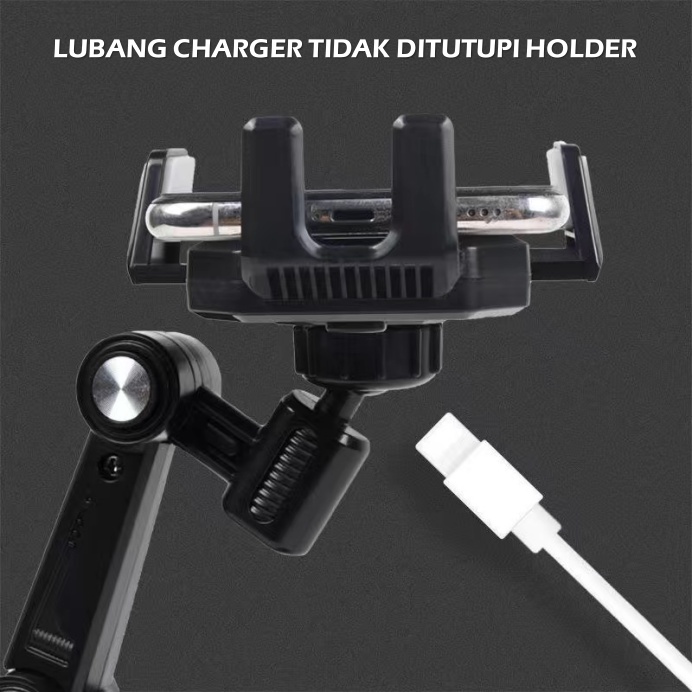 Holder Mobil Hp 4 in 1 Dashboard NC61 Jepit Kuat Ac Magnet Dudukan Handphone Universal Original untuk Pemasangan di dashboard kaca meja lemari bisa potrait landscape 360 derajat