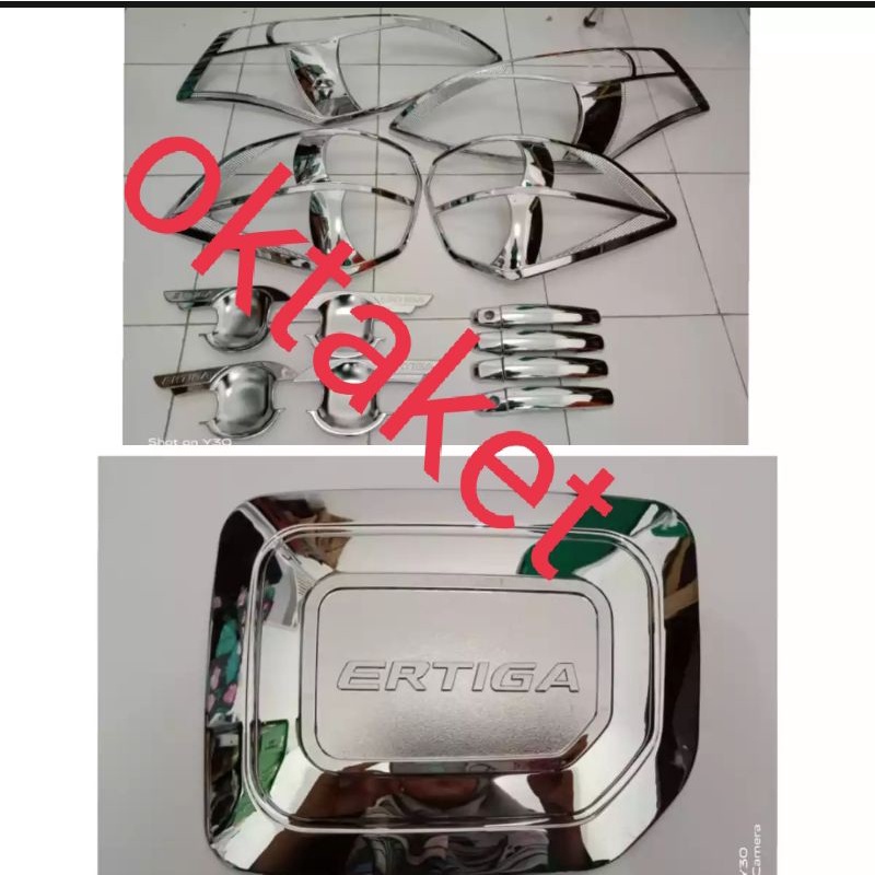 paket lengkap ertiga lama  garnish outer handle tank platinum hitam chrome