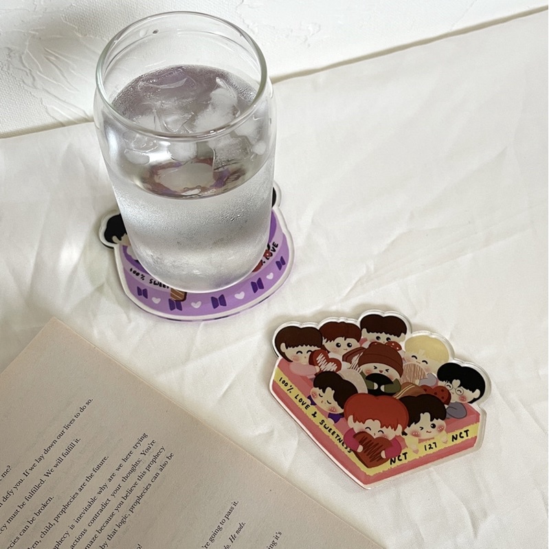 Kpop Acrylic Coaster / Tatakan Gelas by Baeboony || Coaster Akrilik