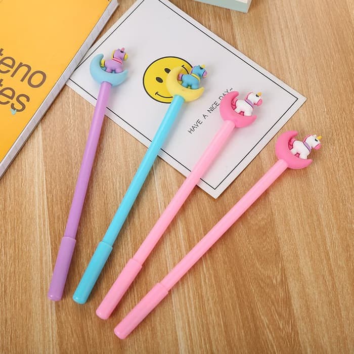 

Pulpen Unicorn Moon Pena Pen Bolpoin Ballpoint Karakter Lucu Unik JP22