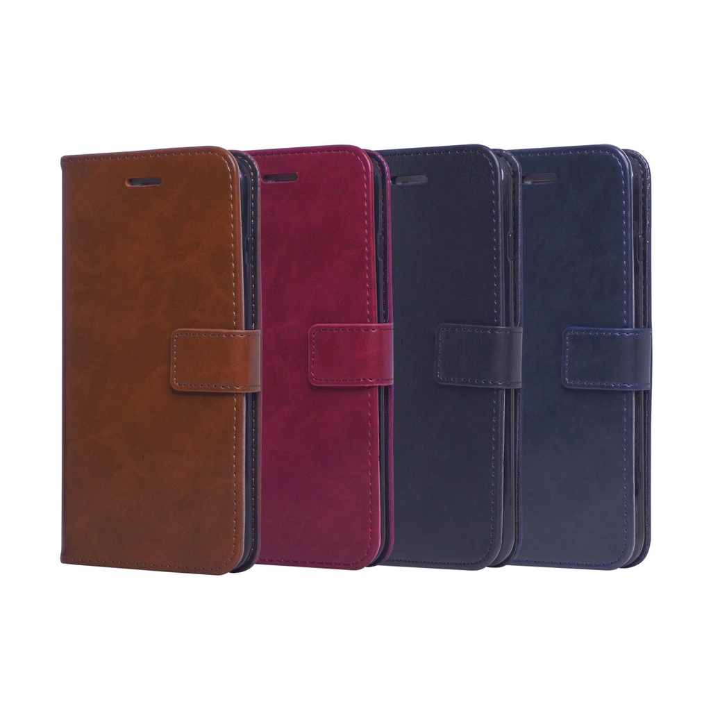 Casing Samsung A30/ A20 | A73 5G | A6 | A70 Flip Case/ Flip Cover Sarung Kulit Leather FS Bluemoon