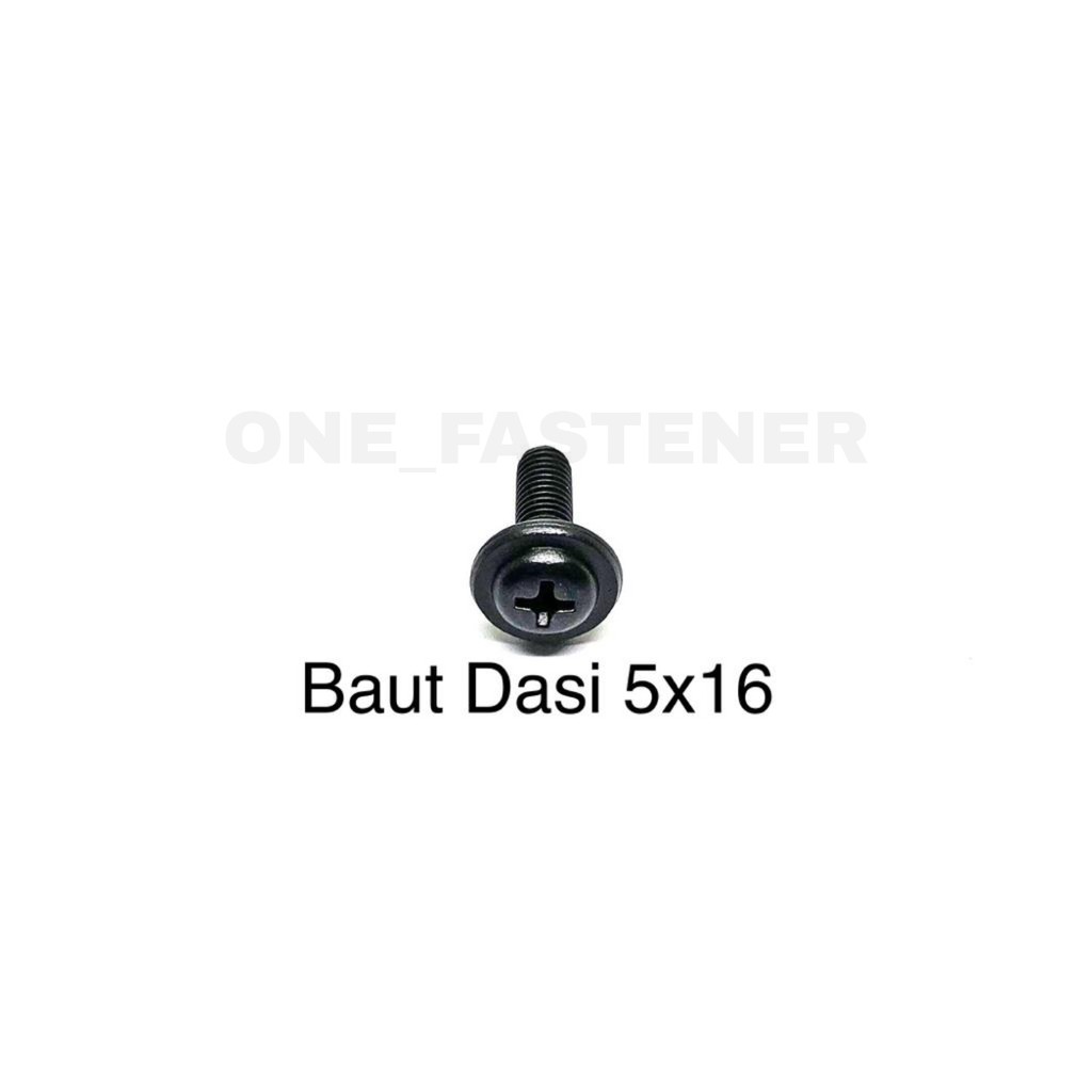 50 Pcs Baut Dasi 5x16 Hitam baut Leksil M5x16 honda panjang 1.5cm 5mm