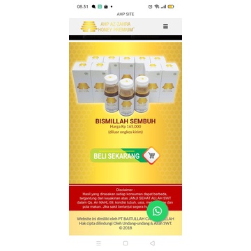 

AHP Azzahra Honey Premium (Madu Obat)
