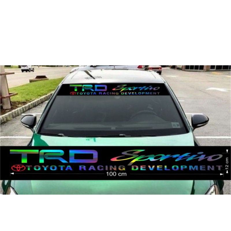 sticker kaca mobil depan hologram TRD SPORTIVO