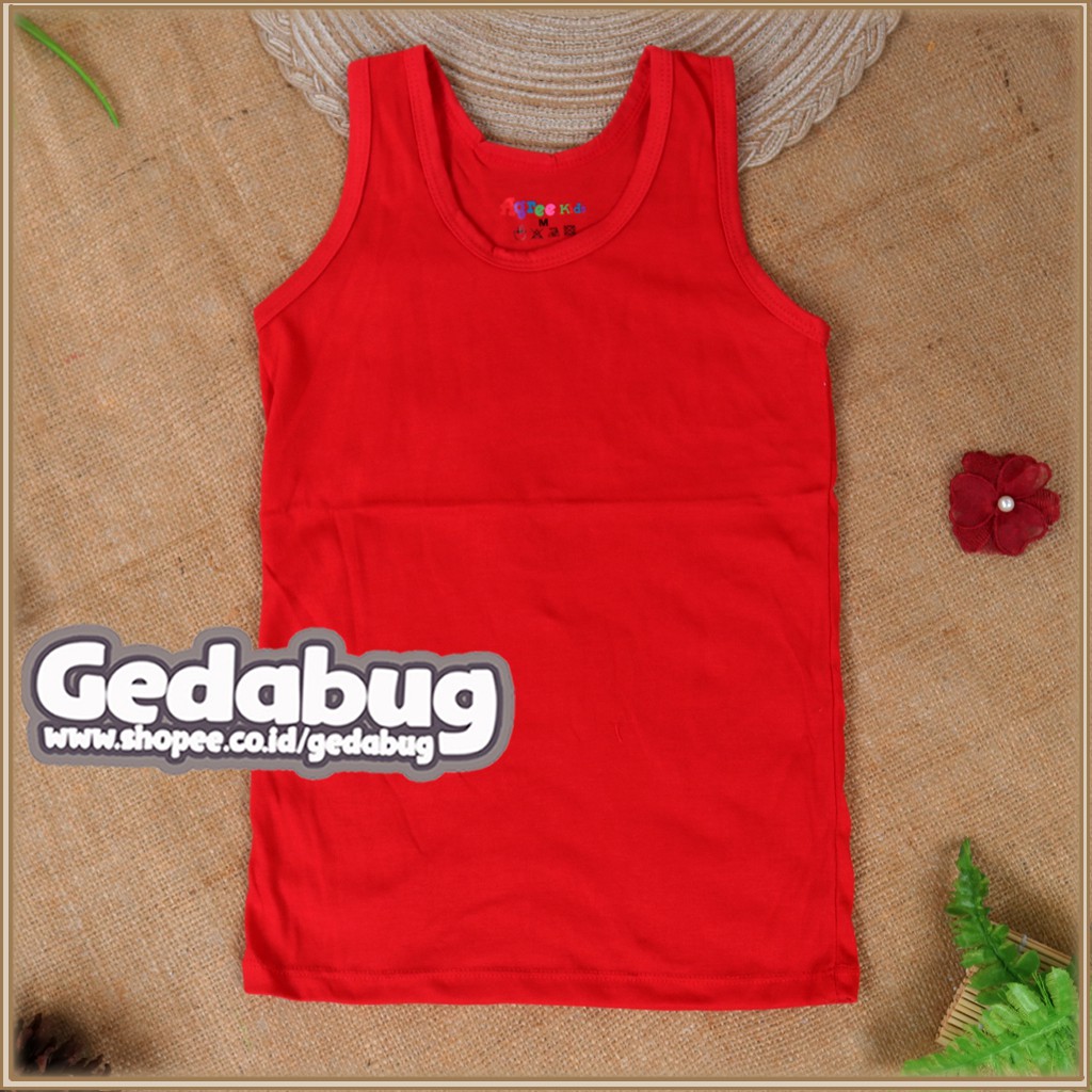 3 pcs - Singlet Agree  art SA 002 / Kaos Kutang Warna AnakKatun Serap Keringat Agree Kids