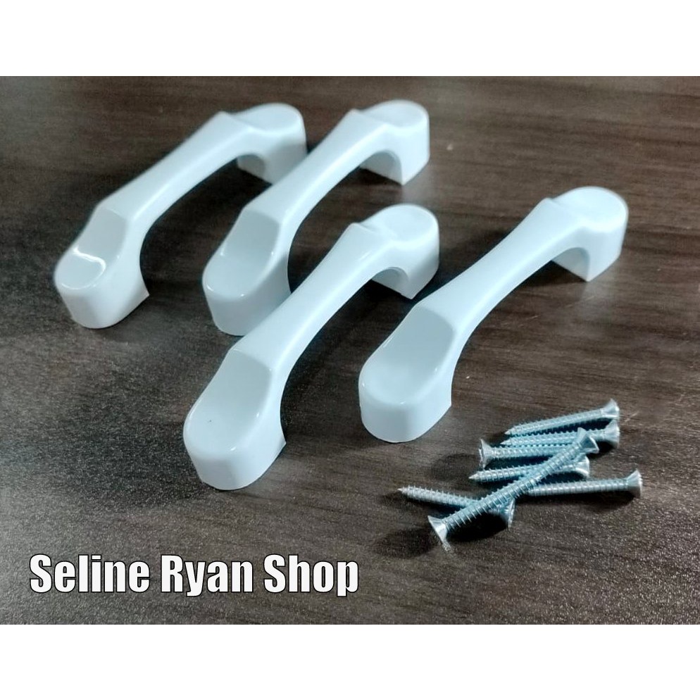 Tarikan / Handle Pintu Lemari Laci Motif Kayu PUTIH