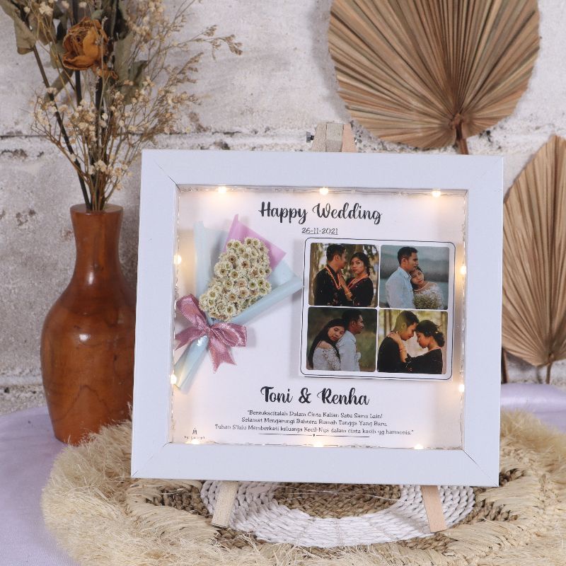 Birthday Gift Buket Flower 3D Frame | Hadiah Anniversary | Hadiah birthday | Hadiah Wisuda | Hadiah 